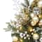 26" Battery-Operated Pre-Lit Decorated Artificial Wreath with Gold Bow